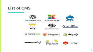 Content Management System(CMS) & Basic WordPress | PPTX