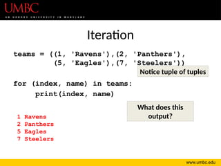 CMSC 201 - Lec16 - Tuples.pptx python tuple's ppt | PPTX