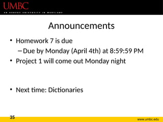 CMSC 201 - Lec16 - Tuples.pptx python tuple's ppt | PPTX