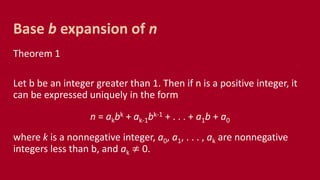 CMSC 56 | Lecture 10: Integer Representations & Algorithms | PPTX