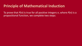 CMSC 56 | Lecture 11: Mathematical Induction | PPTX