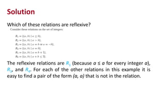 CMSC 56 | Lecture 13: Relations and their Properties | PPTX