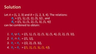 Combined R1 R2 Formula CMSC 56 | Lecture 13: Relations and their Properties | PPTX