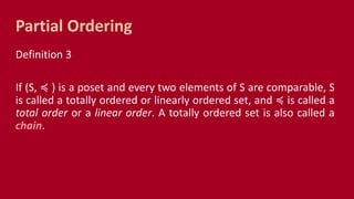 CMSC 56 | Lecture 16: Equivalence of Relations & Partial Ordering | PPTX