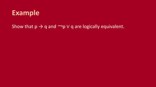 CMSC 56 | Lecture 2: Propositional Equivalences | PPTX