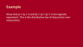 CMSC 56 | Lecture 2: Propositional Equivalences | PPTX