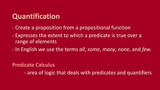 CMSC 56 | Lecture 3: Predicates & Quantifiers | PPTX