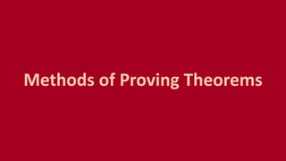 Methods of Proving Theorems
 