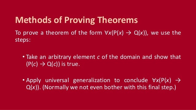 Cmsc 56 Lecture 5 Proofs Methods And Strategy