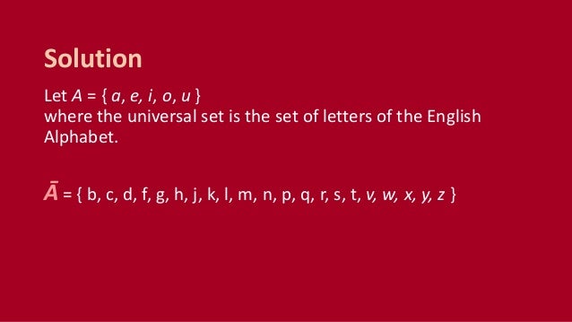 Cmsc 56 Lecture 6 Sets Set Operations