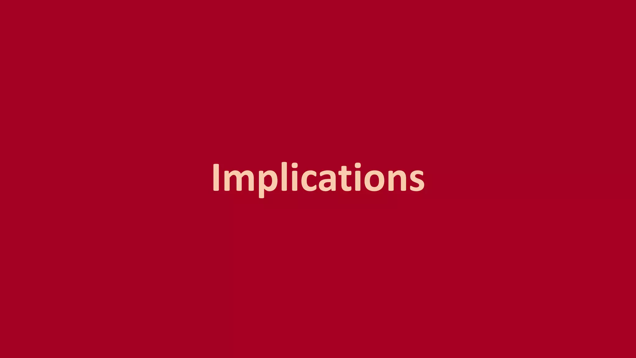 Implications
 