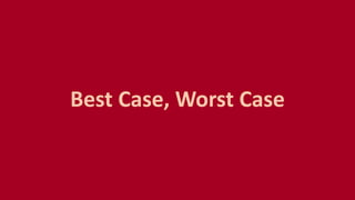 Best Case, Worst Case
 