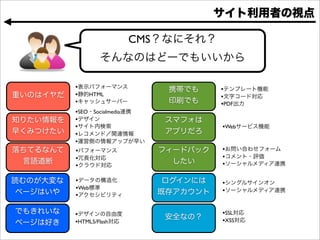 CMS



•                        •
•   HTML                 •
•                        •PDF
•SEO Socialmedia
•
•                        •Web
•
•
•                        •
•                        •
•                        •

•                        •
•Web                     •
•

•                        •SSL
•HTML5/Flash             •XSS
 