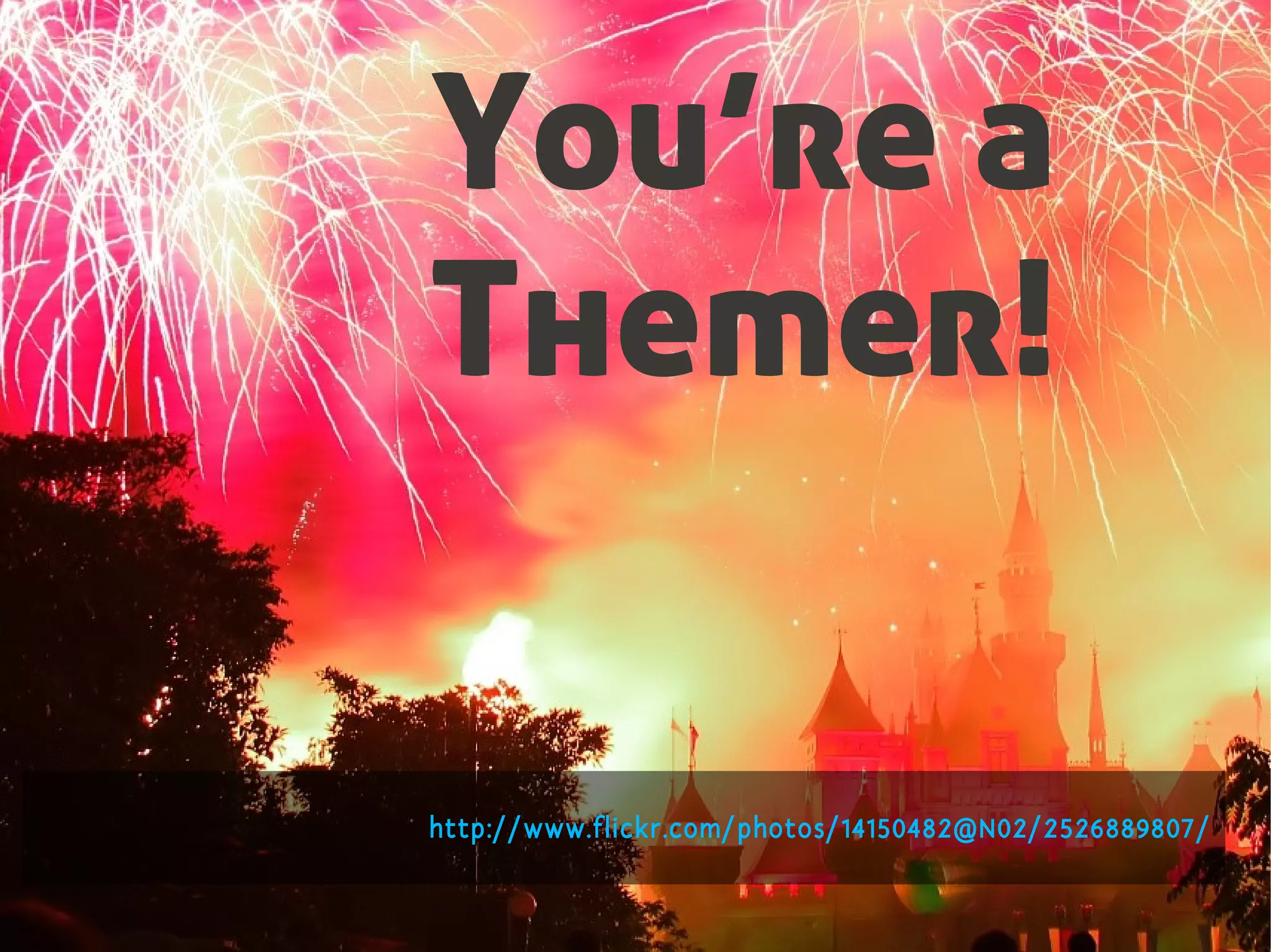 You’re a
Themer!

http://www.flickr.com/photos/14150482@N02/2526889807/
 