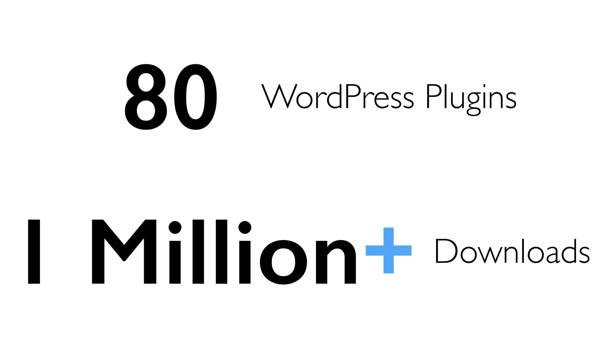 80
1 Million+
WordPress Plugins
Downloads
 