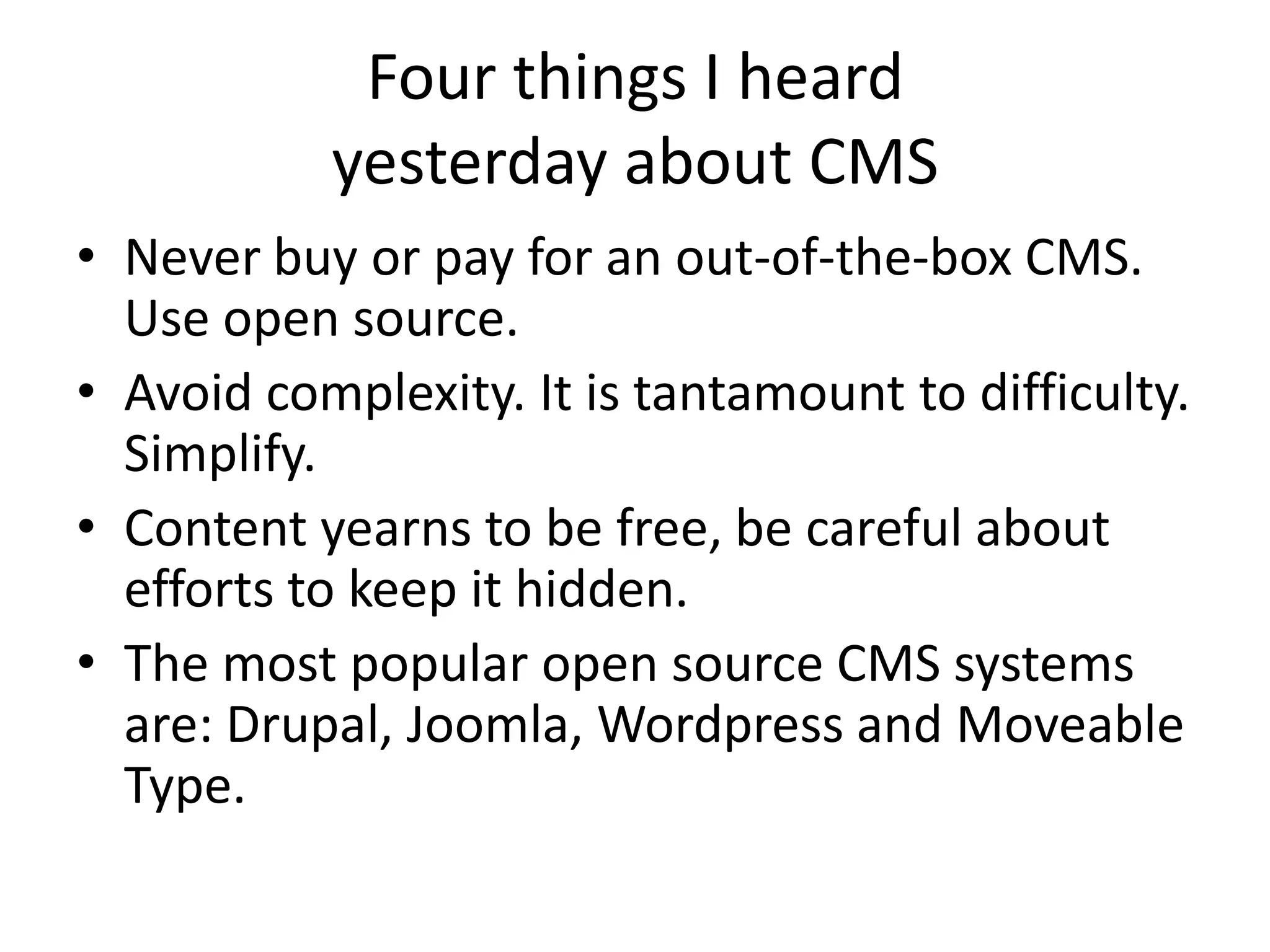 CMS presentation for magazines