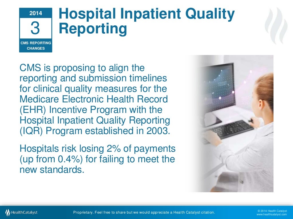 CMS Reporting Requirements 4 Changes Hospitals Need to Know for 2014
