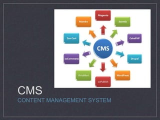 CMS 
CONTENT MANAGEMENT SYSTEM 
 