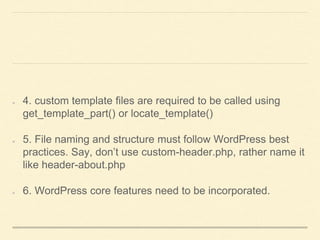 Wordpress theme submission requirement for Themeforest | PPTX