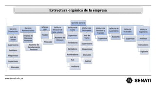 www.senati.edu.pe
Estructura orgánica de la empresa
 