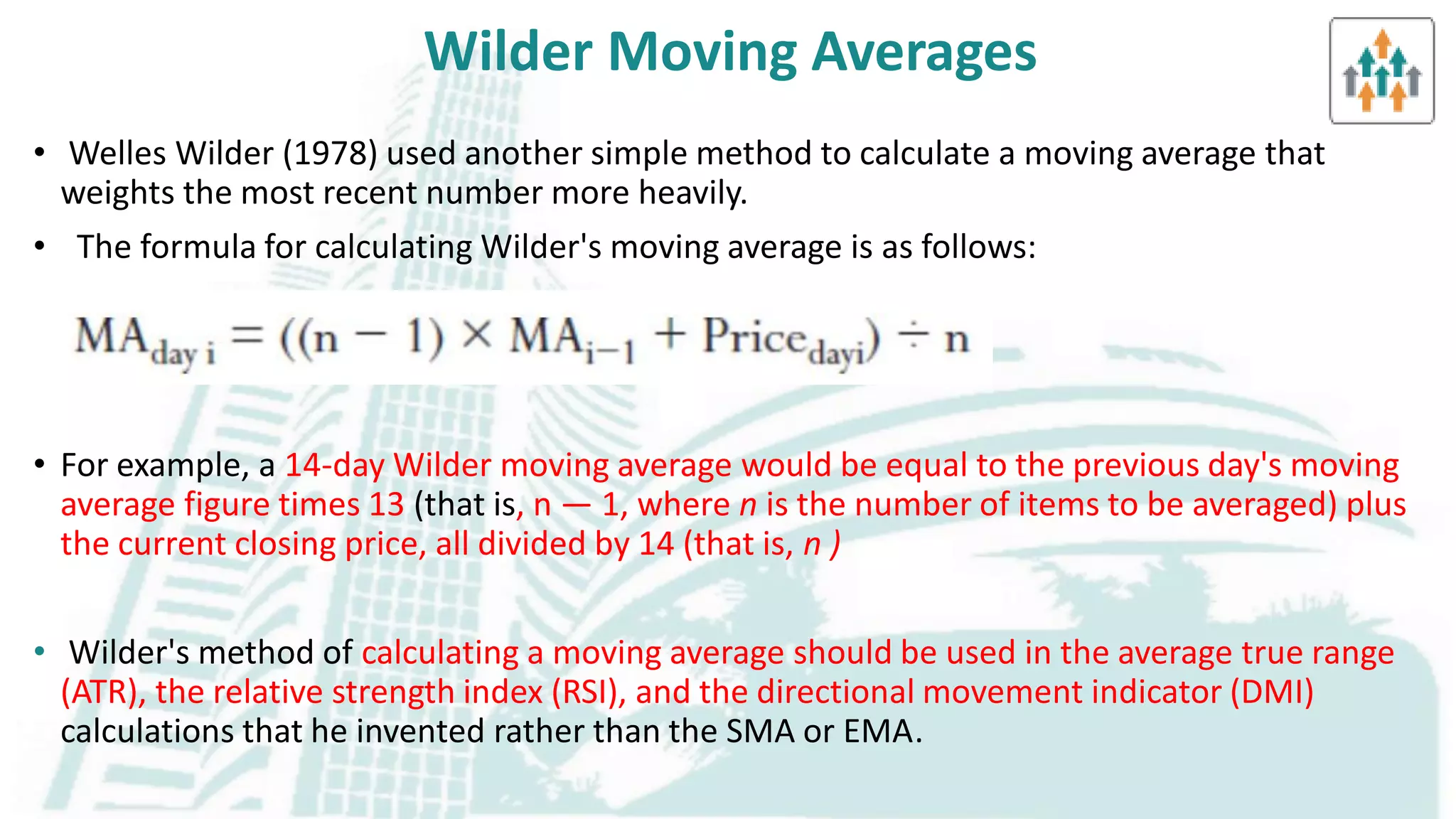 Cmt learning objective 2 a moving averages , types & its application