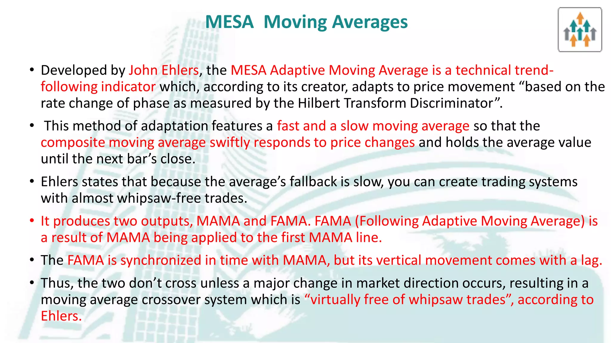 Cmt learning objective 2 a moving averages , types & its application