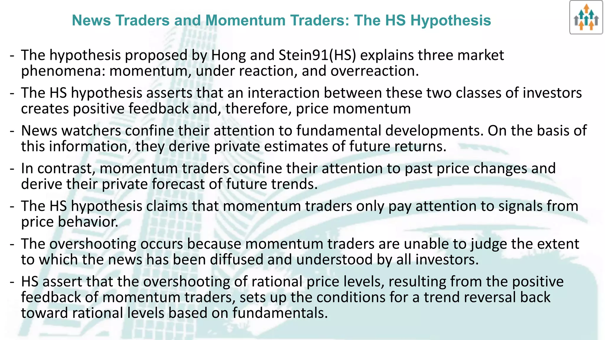 Theories of nonrandom price motion