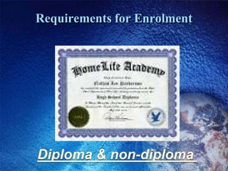 Requirements for Enrolment
 