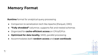 Apache Arrow: High Performance Columnar Data Framework