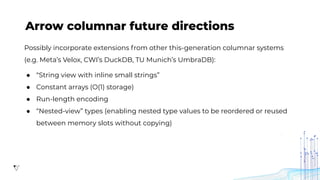 Apache Arrow: High Performance Columnar Data Framework