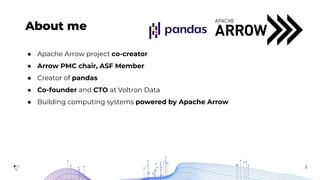 Apache Arrow: High Performance Columnar Data Framework