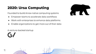 Apache Arrow: High Performance Columnar Data Framework