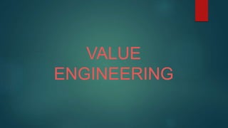 Value Engineering Risk ELEMENTS OF RISK MANAGEMENT AND VALUE ENGINEERING | PPTX