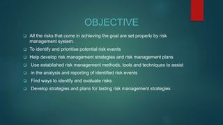 ELEMENTS OF RISK MANAGEMENT AND VALUE ENGINEERING | PPT