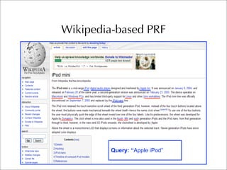CMU TREC 2007 Blog Track