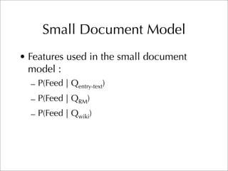 CMU TREC 2007 Blog Track
