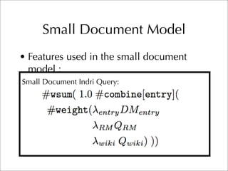 CMU TREC 2007 Blog Track