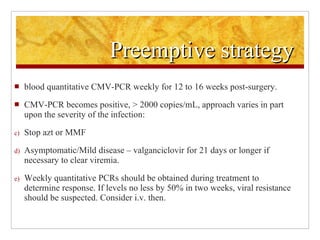 CMV in Organ Transplantation | PPT