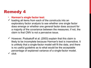 Common Method Variance Color:blue Common Method Variance | PPT