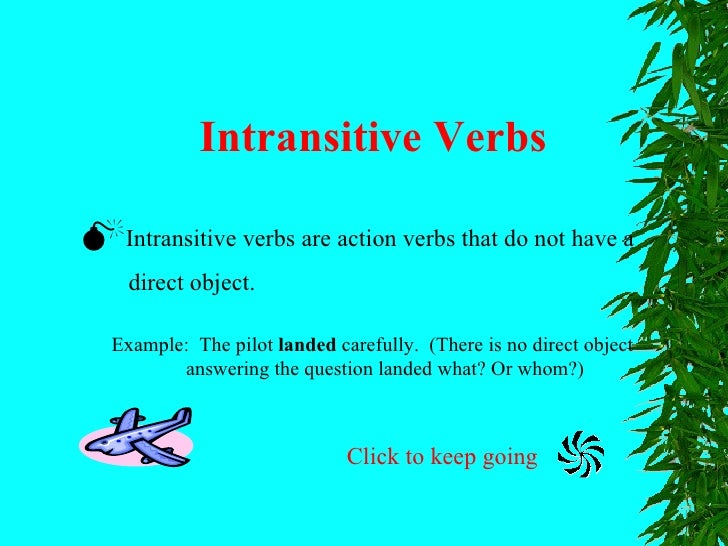 Transitive and intransitive verbs worksheet
