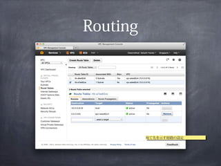 Routing




          宛て先を示す経路の設定
          宛て先を示す経路の設定
 
