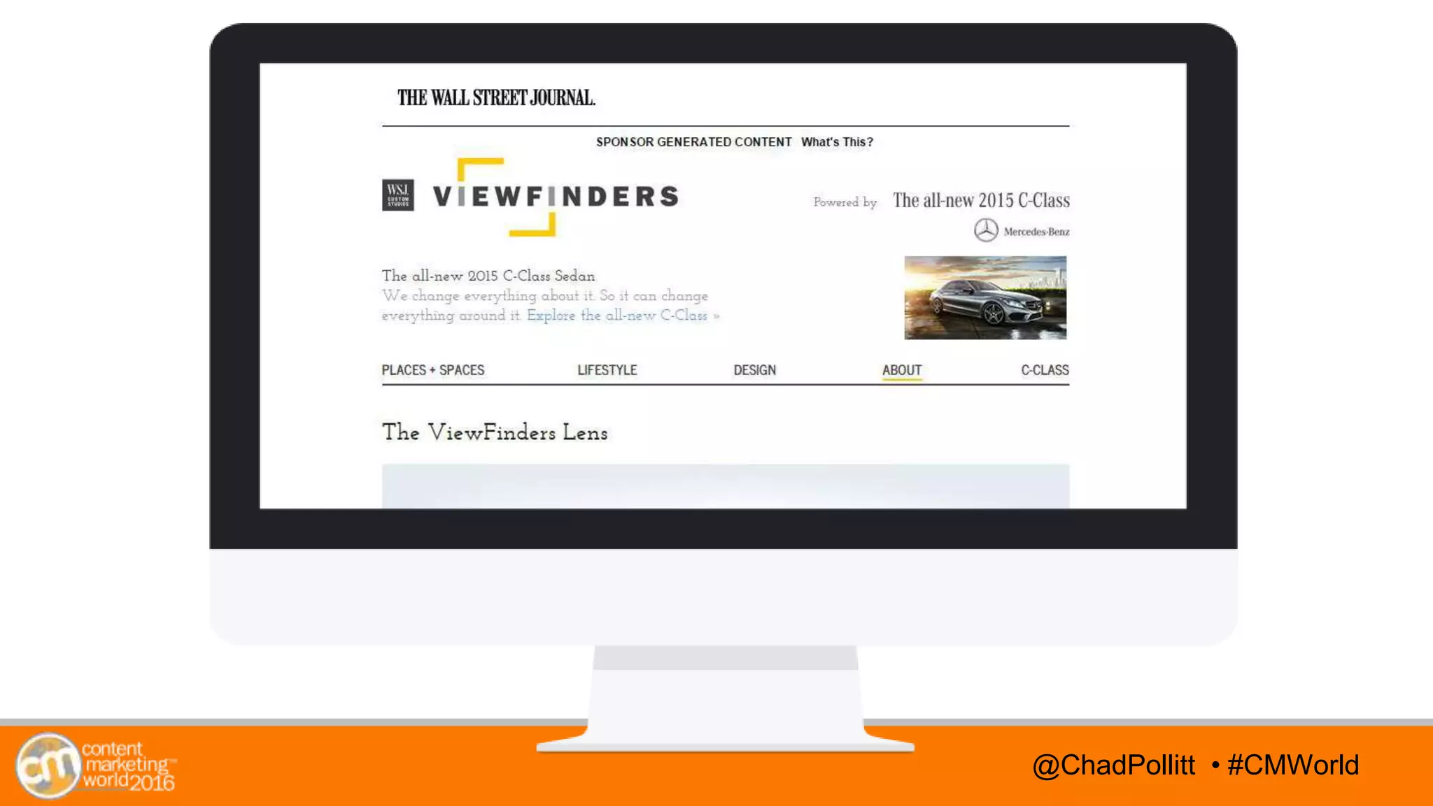 @TwitterHandle • #CMWorld@TwitterHandle • #CMWorld@ChadPollitt • #CMWorld
 