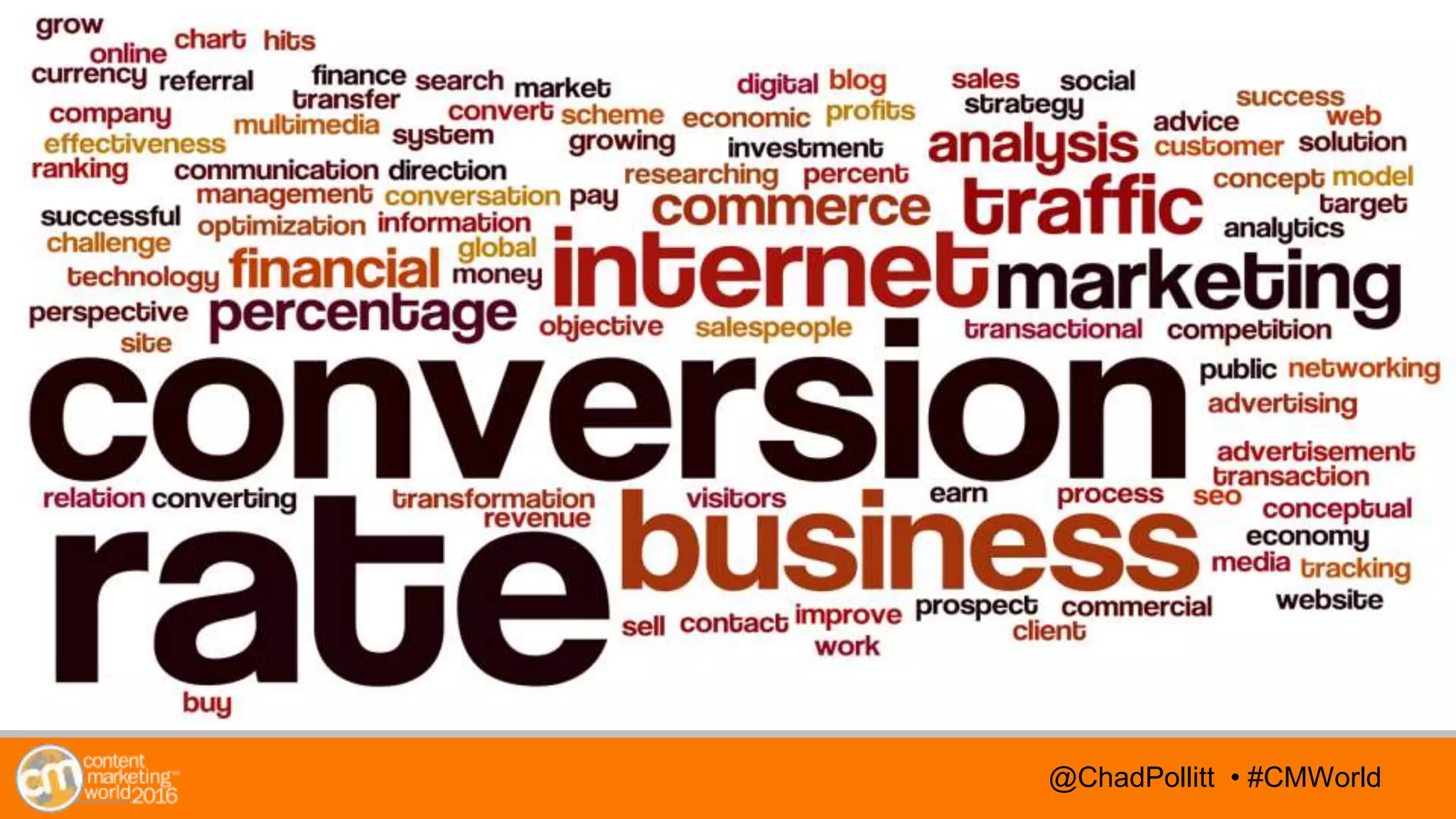 @TwitterHandle • #CMWorld@TwitterHandle • #CMWorld@ChadPollitt • #CMWorld
 