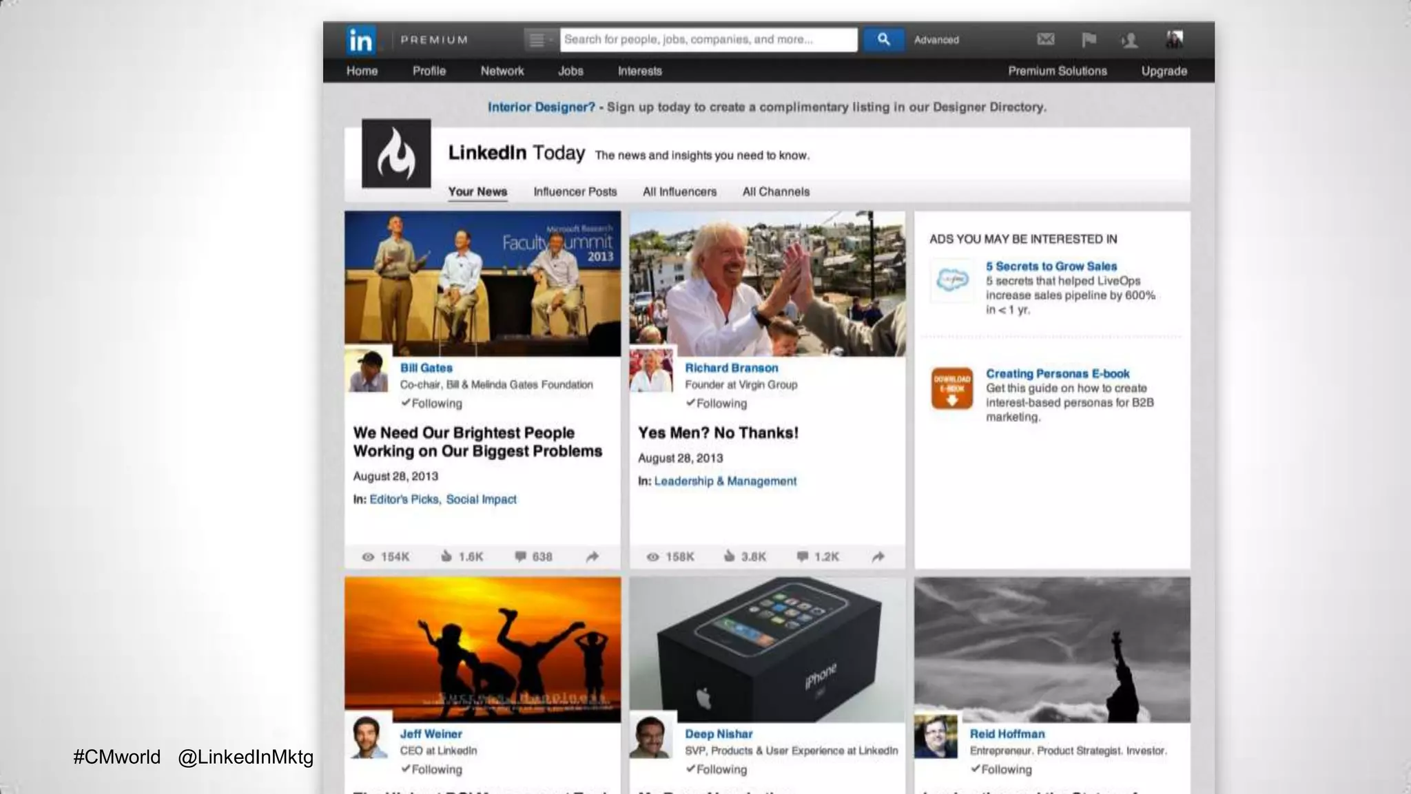 #CMworld @LinkedInMktg#CMworld @LinkedInMktg
 