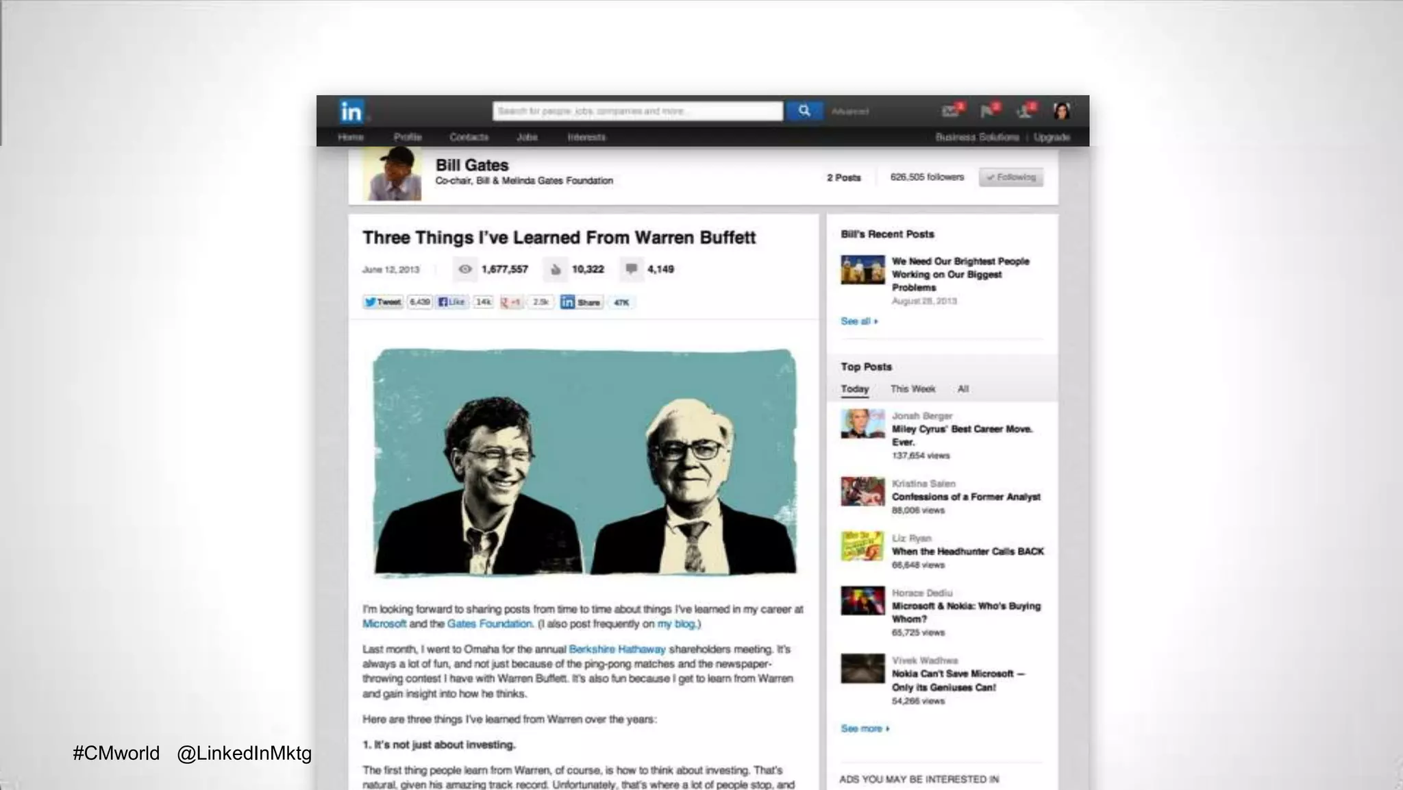#CMworld @LinkedInMktg#CMworld @LinkedInMktg
 