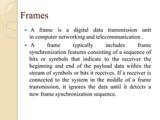 Frame In Computer Data Computer networking | PPTX
