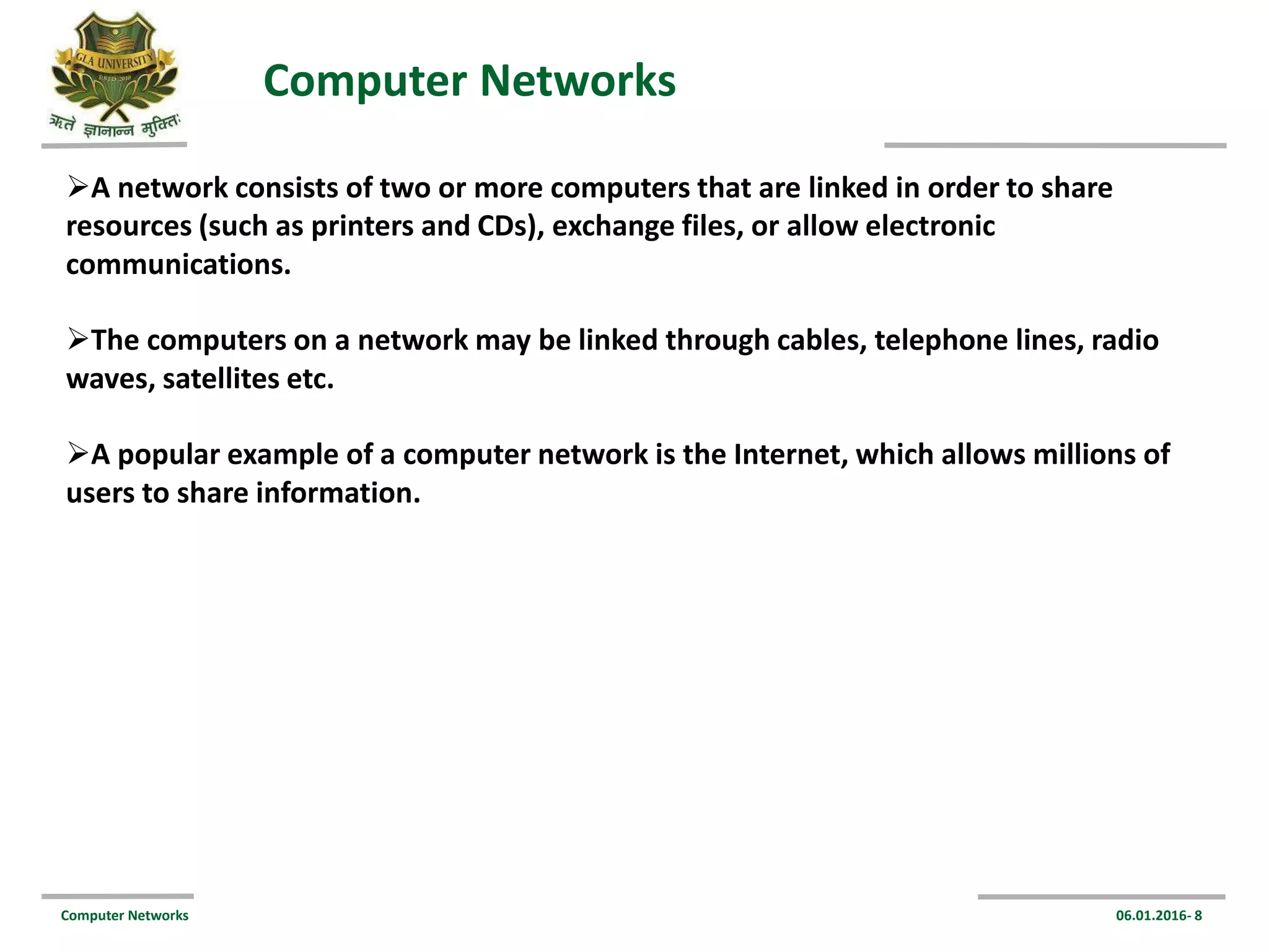 Computer Network Complete Introduction | PPTX | Computer Networking ...