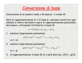 Calcolo Numerico - 2 - Rappresentazione Dei Numeri