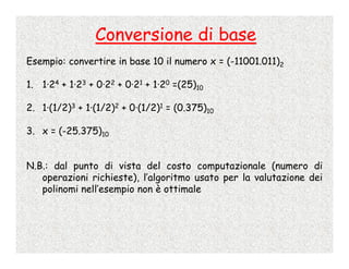 Calcolo Numerico - 2 - Rappresentazione Dei Numeri