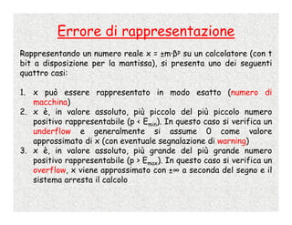 Calcolo Numerico - 2 - Numeri Di Macchina